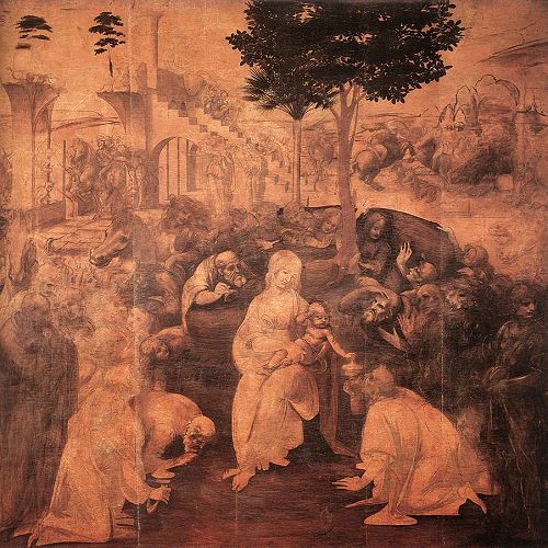 Unfinished Painting "Adoration of the Magi" 