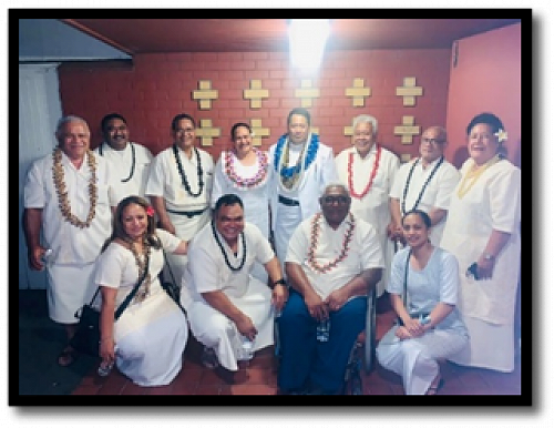 Rev & Mrs Leli and Taeaomua Church family.
