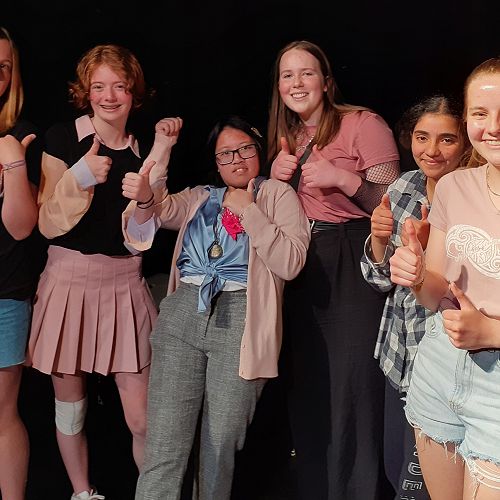 Junior Theatresports Team - Luce Dawson, Bee Sutcliffe, Apollo Ferry, Kate Bennett, Savreet Malhi and Erin Darton