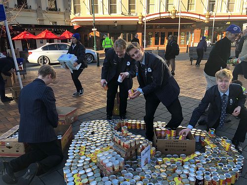 Delivering the cans to the Octagon