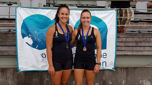 Brooklyn Saunders (left) - NZ U18 Kayaking