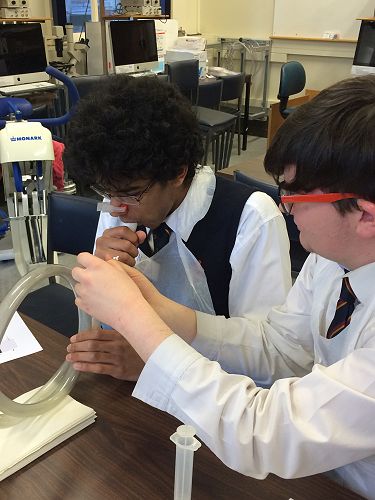 Ned and Phil show their expertise with a Haldane-Priestly tube