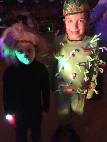 Curtis and George with their fabulous costumes.