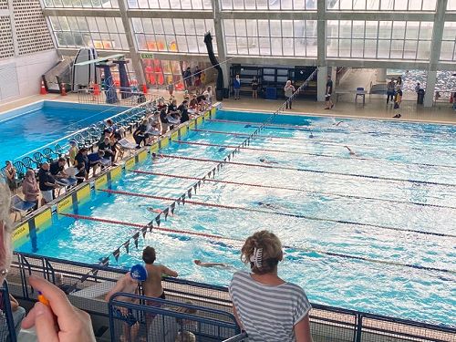 Students Competing and parents cheering from the stands
