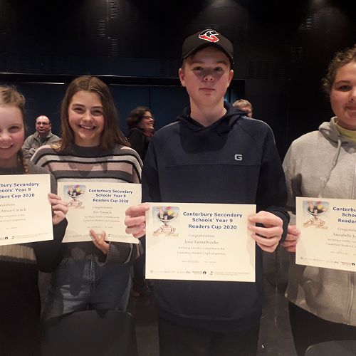Piki Kotuku Aumua-Carrick, Eve Tonascia, Jesse Easterbrook and Annabelle Johnston