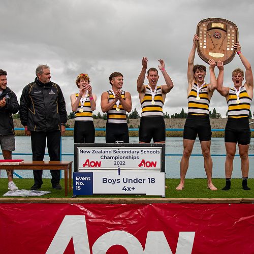 Boys' U18 4X+ winners