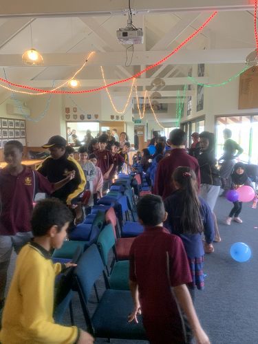 Games in the Collegians Pavilion