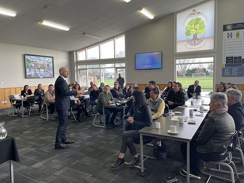 Morning tea for Tihoi Intake 2022/2 parents