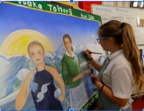 Olivia, mountain painting queen.