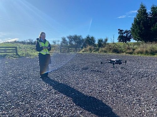 Jasmin Pentberthy has just started her placement with Corbie films. She is interested in film production &amp; video editing. Here she is learning to fly the video camera drone.