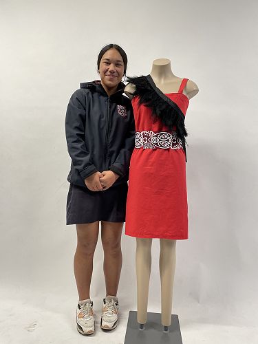 Year 10 student, Sierra-Louise has shown exceptional talent in designing and creating a cultural inspired outfit.