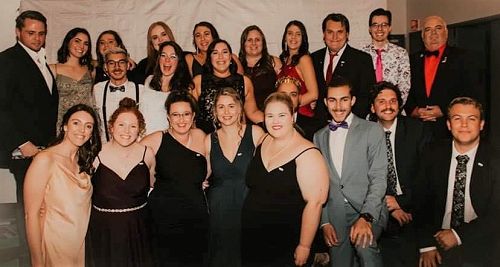 Dressed up and having fun - Members of Rotary Club D9650 Young Leaders 