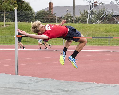 George Laing in action - Junior Boys High Jump