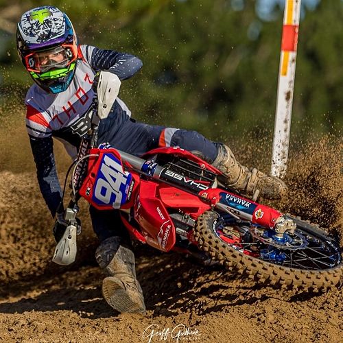Need for speed: Kase Thoms in action at the 2023 MotoSouth NZ Junior Motocross Nationals in Invercargill.