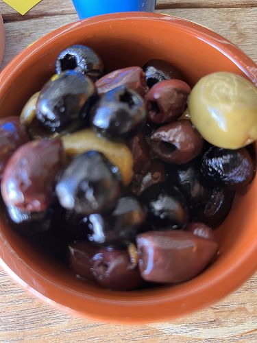 Beautiful warm baked olives