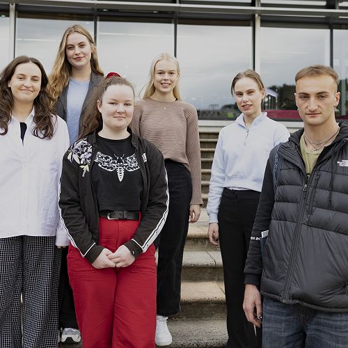 Some of the nine Otago Polytechnic students who participated in the Humber University (Toronto) Map the System competition 2022
