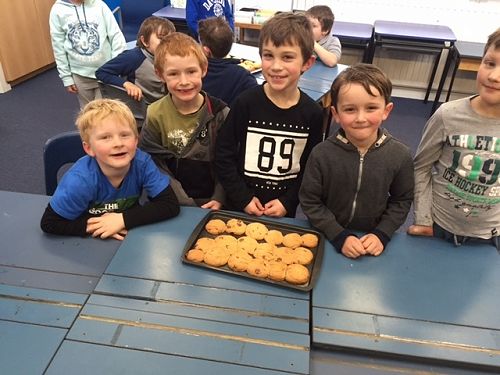 Making cookies in Room 2