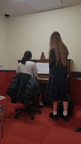 First piano lesson