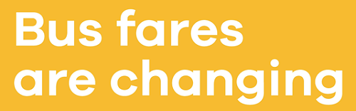 Fare change for 13 to 24 year-olds from 1 May