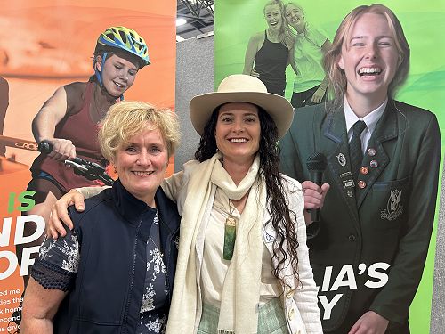 Mrs Parks and Mrs Nicol at the Waimumu Field Days