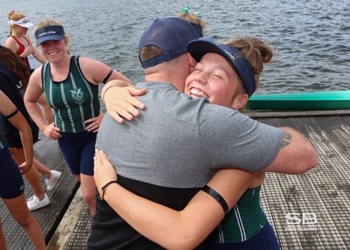 Siena Snow watching on with Madison Sullivan