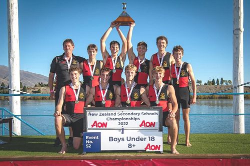 The gold medal winners of the under 18 eight, The Maadi Cup. Bruce Holden (coach) Ethan Johnson, William Mackintosh, Will Milne, Adam Wilson, Josh Syme, Daniel Humphrey, Logan Jenner, Toby Smith, Oliver Duncan (cox)