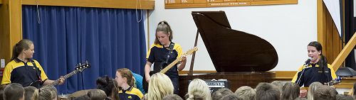 We could sing along with our bands