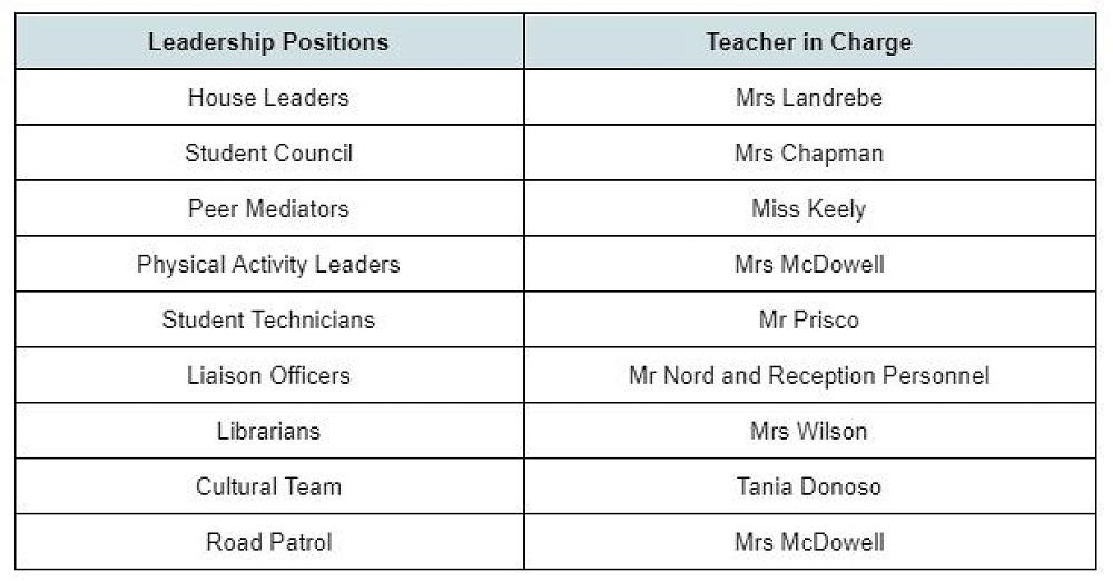 Senior Student Roles and Responsibilities
