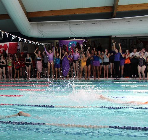 Claver wins the Senior House relay at Swimming Sports