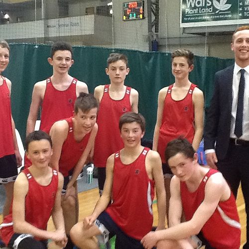 9A basketball team and coach Max Olsen - runners up in the local competition 2015