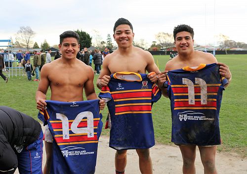 Kava in the middle at his last first XV game of 2017