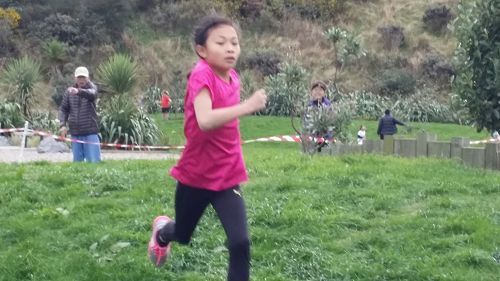 Kate, winner of the Year 4 girls' cross country event