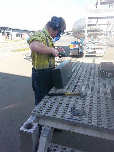 Aidan at work at Fonterra