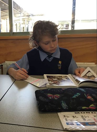 Hunter is working in his new class at the start of 2023