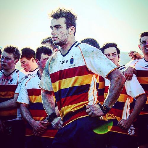 Rory Ferguson (Captain and No. 8) leads the 1st XV team to an historic victory over Otago Boys High School