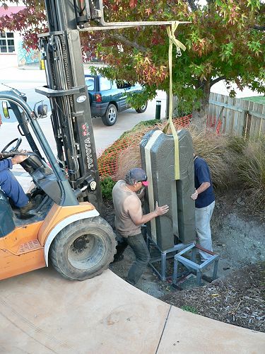 Careful placement of sculpture