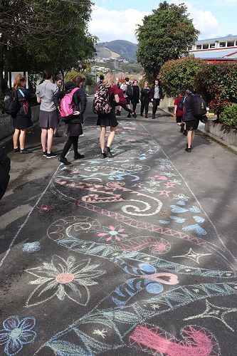 Students taking part in cultural diversity week.