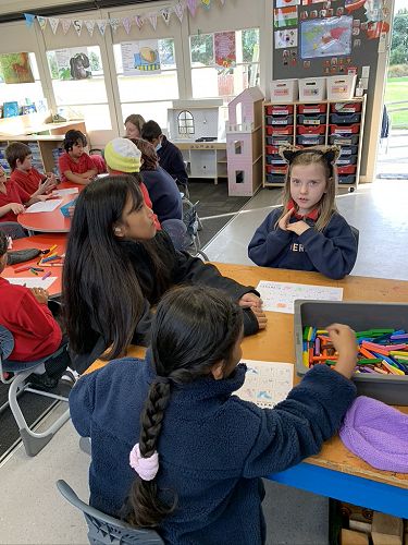 Teaching NZSL in our Wharenui Classes