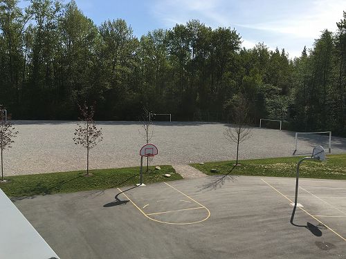 Gravel soccer fields.