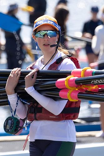 Kate fulfilling her cox duties