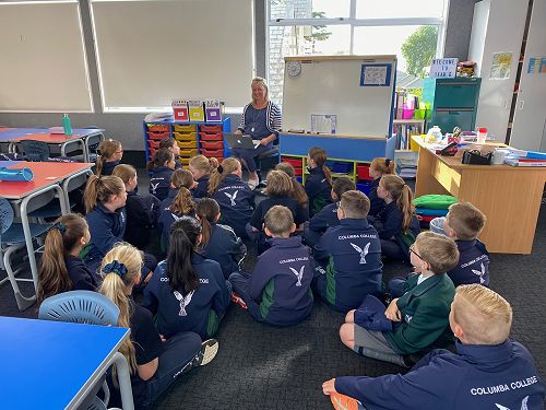 Ms Moore and the Year 6 students