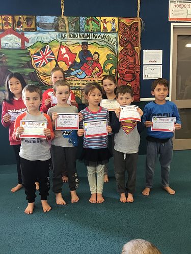 Respect certificates for James, Aden, George, Nikita, Roman, George, Summer, Leah and Chanhee