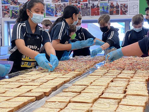 Yr 7/8, cooking with Ronnie and Mrs Marshall