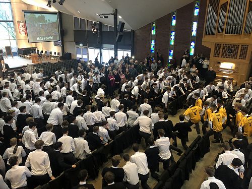 Moving haka performance