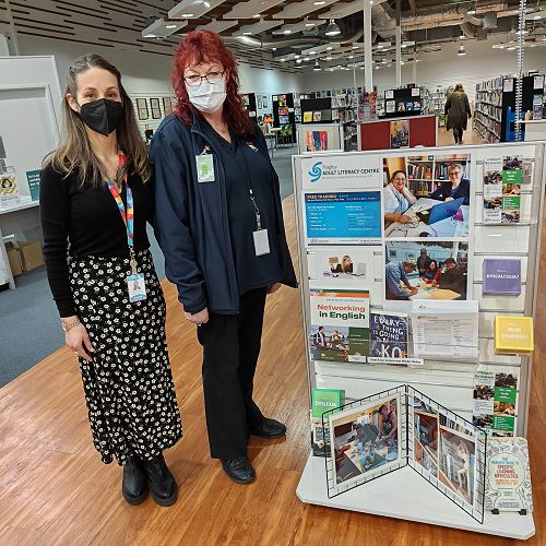 Eastgate LIbrary display Lucienne, August 2022