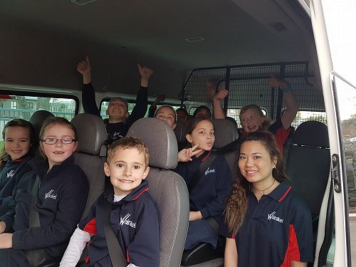 Jump Jam leaders off in the van!