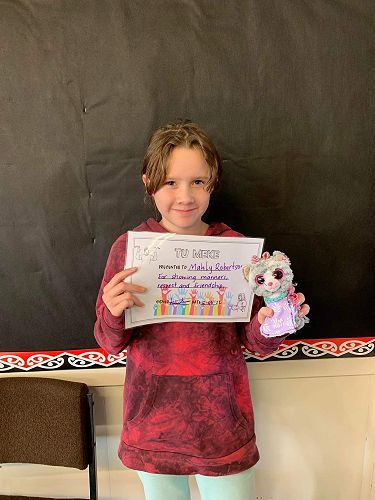 Receiving her values award