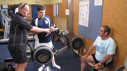 Mr Parr working with Sport Science students as they train CityCare workers
