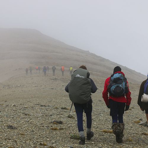 On route to the summit.&nbsp;