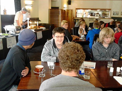 Year 13 restaurant visit.